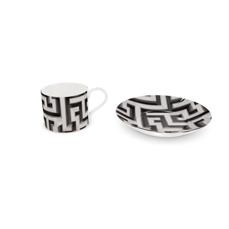 Designer Aminelle Blanc Fine Bone China Coffee Cup & Saucer