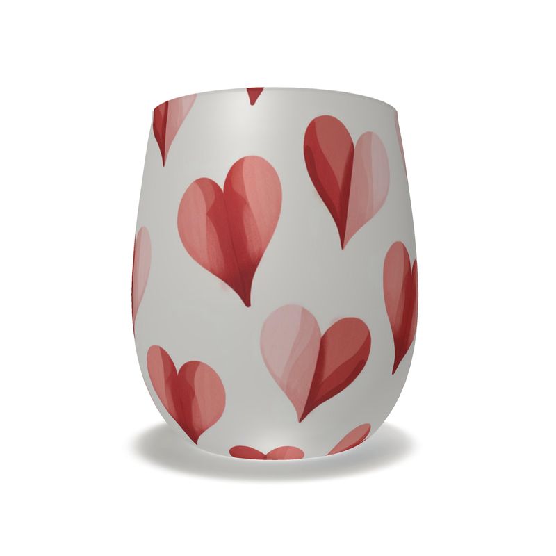 Exquisite Romantic Hearts Crystal Water Glass - Perfect Table Setting Accent