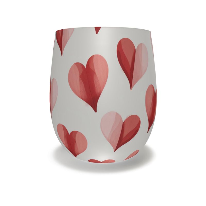 Exquisite Romantic Hearts Crystal Water Glass - Perfect Table Setting Accent