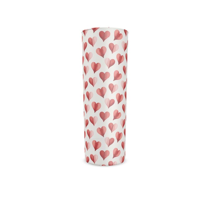 Vintage Style Romantic Hearts Hi Ball Glass