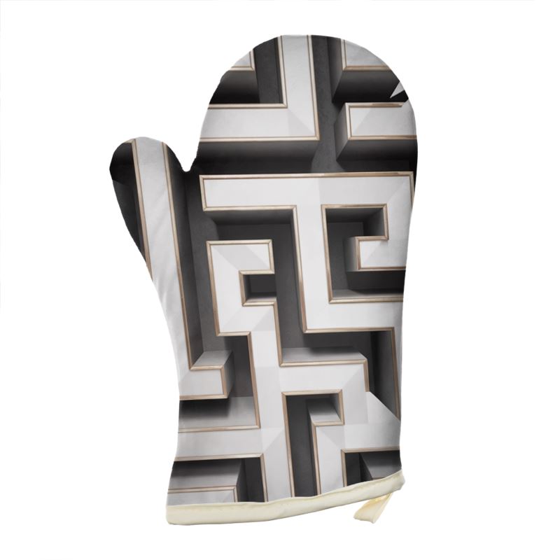 Stylish Aminelle Blanc Oven Gloves - Limited Edition Designer Kitchen Accessory