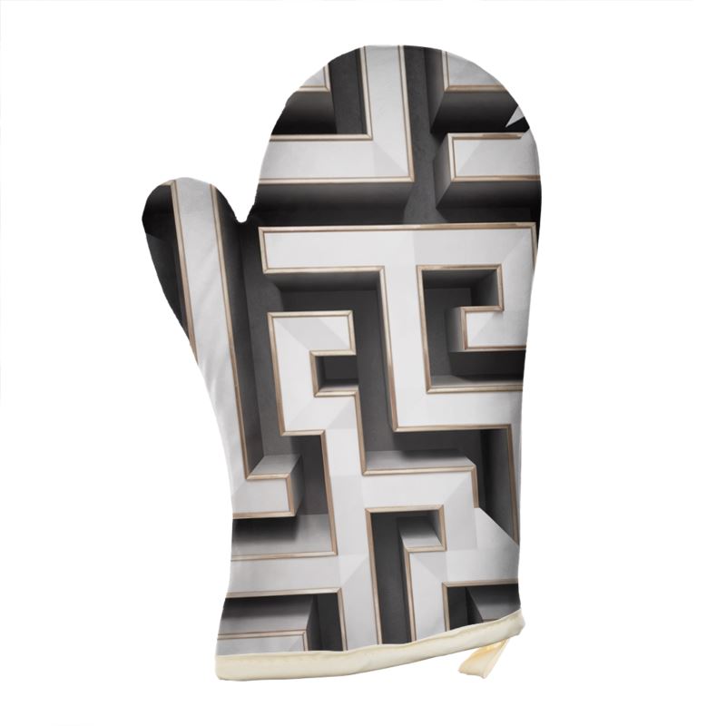 Stylish Aminelle Blanc Oven Gloves - Limited Edition Designer Kitchen Accessory