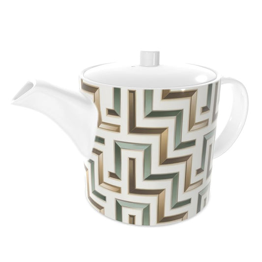 Elegant Aminelle Blanc Fine Bone China Tea Pot - Limited Edition