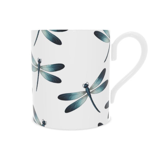 Delicate Dragonfly Print Tea Cup in Fine Bone China