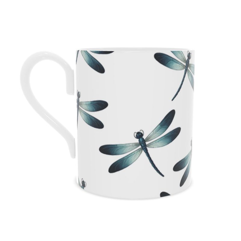 Delicate Dragonfly Print Tea Cup in Fine Bone China