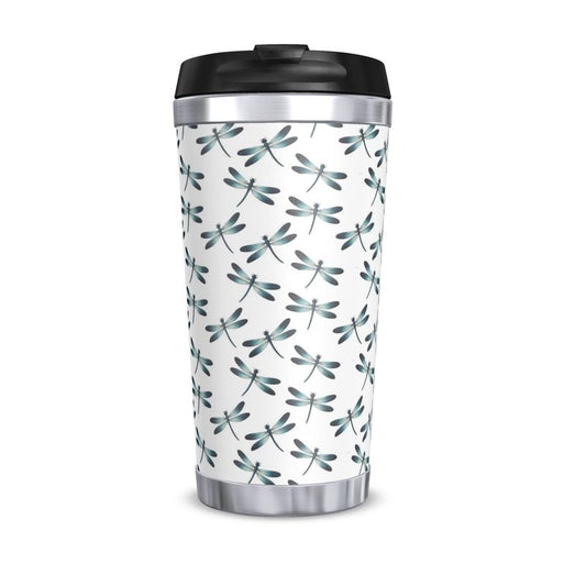 Colorful Designer Dragonfly Travel Mug