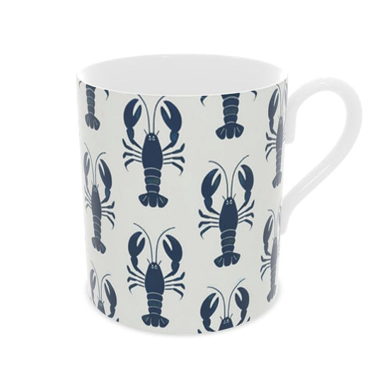 Nautical Lobster Mug - Elegant Fine Bone China Drinkware