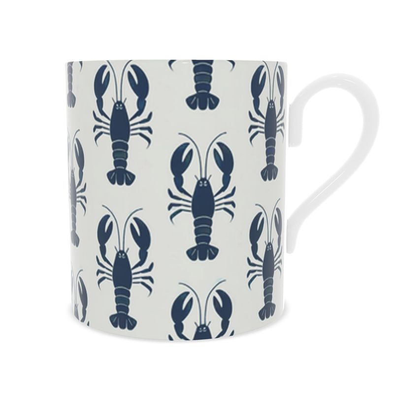 Nautical Lobster Mug - Elegant Fine Bone China Drinkware