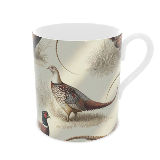 Rustic Country Pheasant Mug in Fine Bone China
