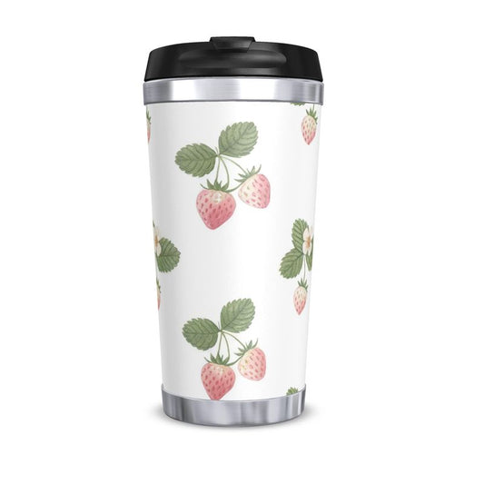 Unique Strawberries Design Summer Travel Mug
