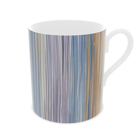 Luxury Monaco Stripes Fine Bone China Mug - Elegant Stripe Design