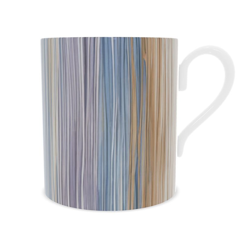 Luxury Monaco Stripes Fine Bone China Mug - Elegant Stripe Design