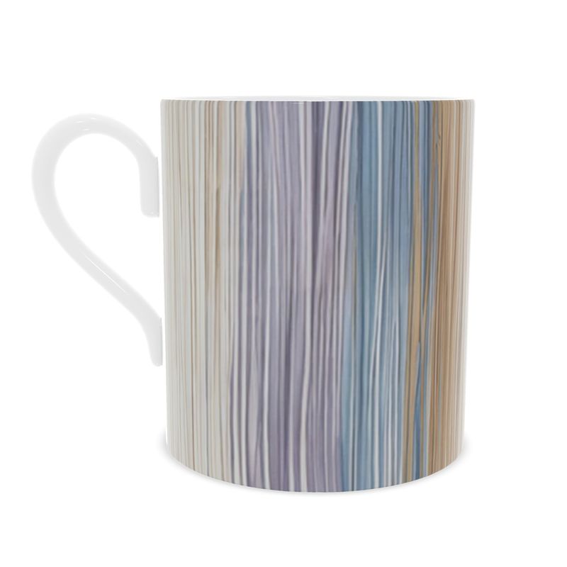 Luxury Monaco Stripes Fine Bone China Mug - Elegant Stripe Design