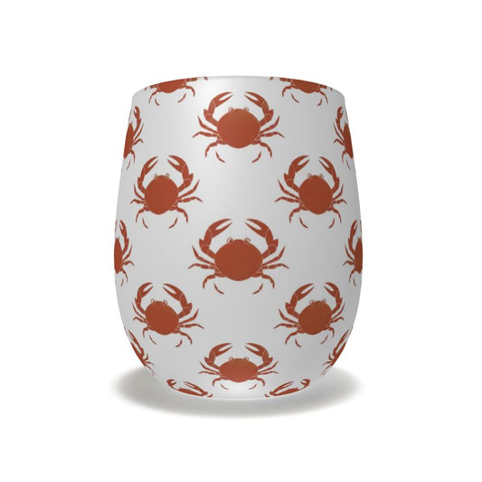 Ocean-inspired Crystal Glass Sculpture with Coastal Crabs - Beach House Decor