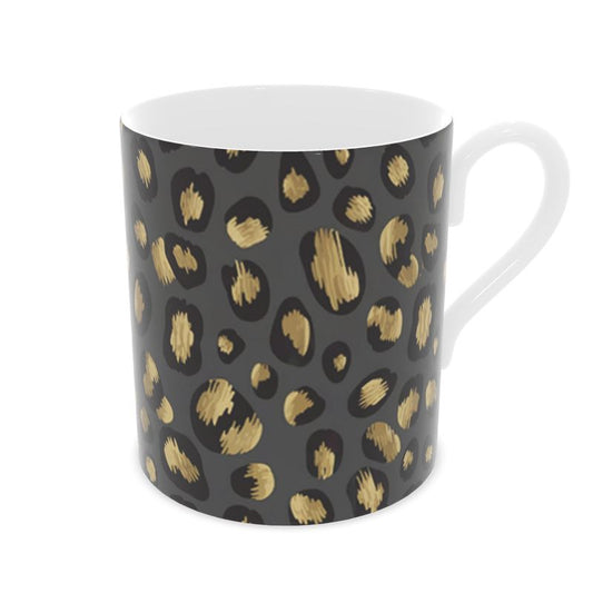 Designer Leopard Print Fine Bone China Mug