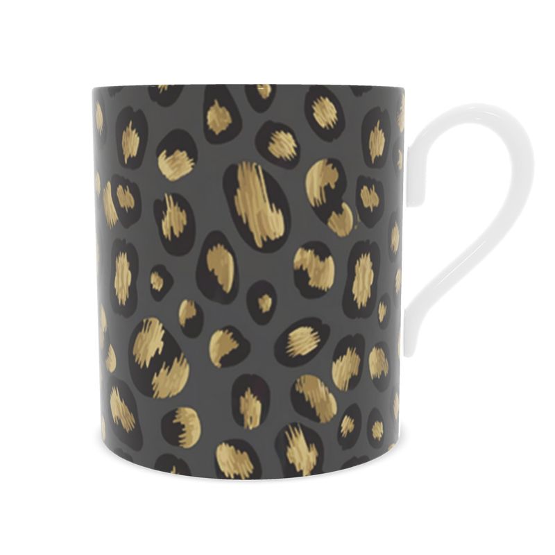 Designer Leopard Print Fine Bone China Mug