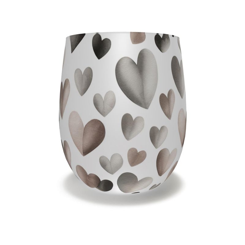 Modern Designer Water Glass Set in Taupe and Grey - Handcrafted Drinkware