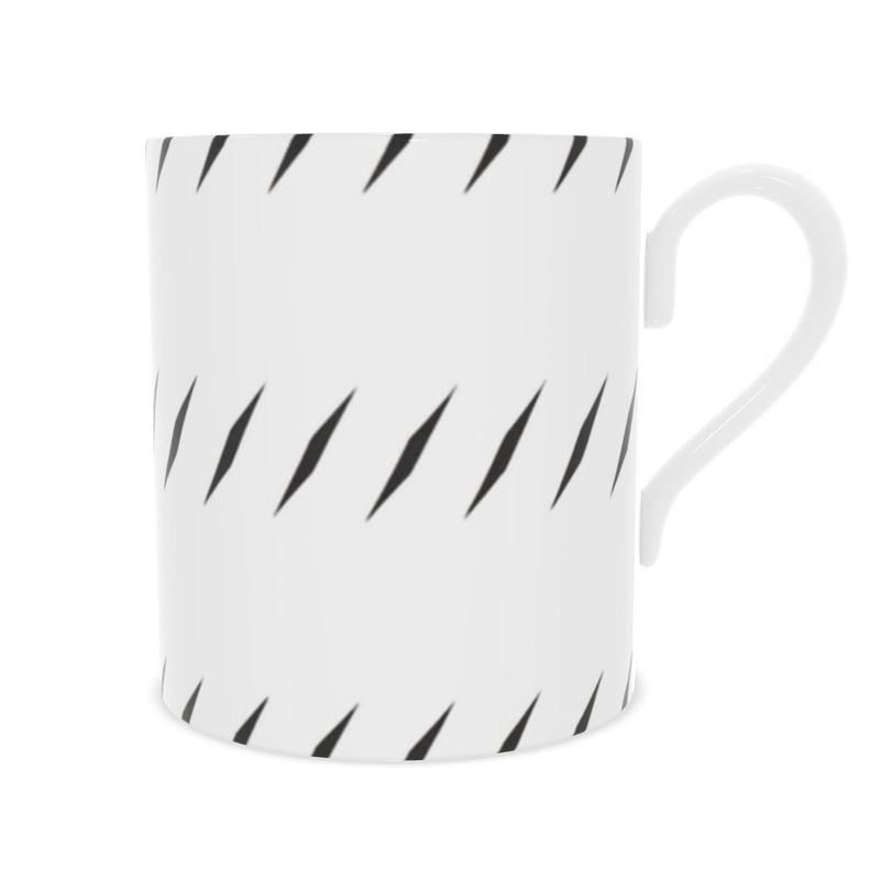 Monaco Blanc Noir Designer Fine Bone China Mug