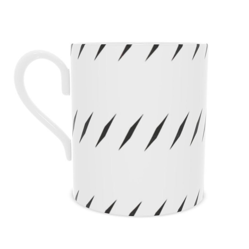 Monaco Blanc Noir Designer Fine Bone China Mug