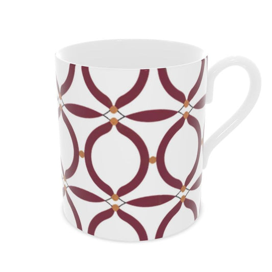 Elegant Designer Monaco Red Fine Bone China Mug