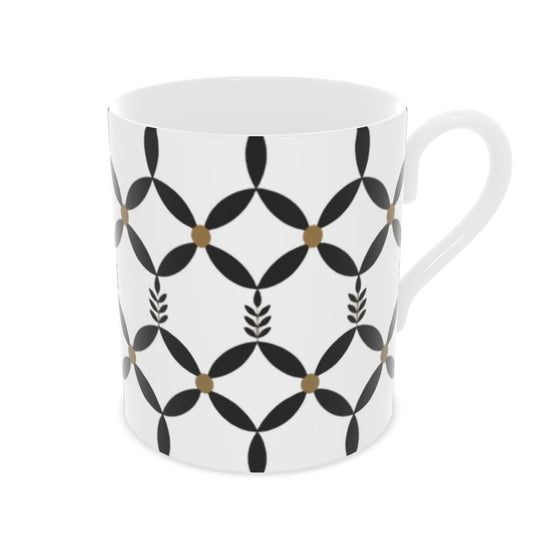 Monaco Chic Fine Bone China Mug - Designer Coffee Cup