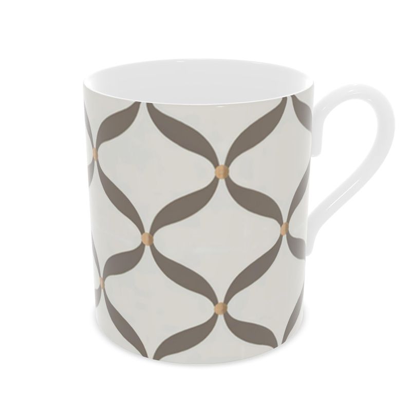 Stylish Monaco Waves Mug - Designer Fine Bone China