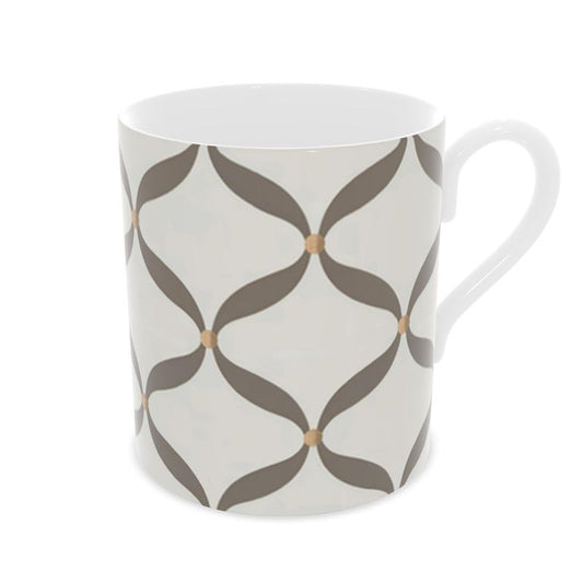 Stylish Monaco Waves Mug - Designer Fine Bone China