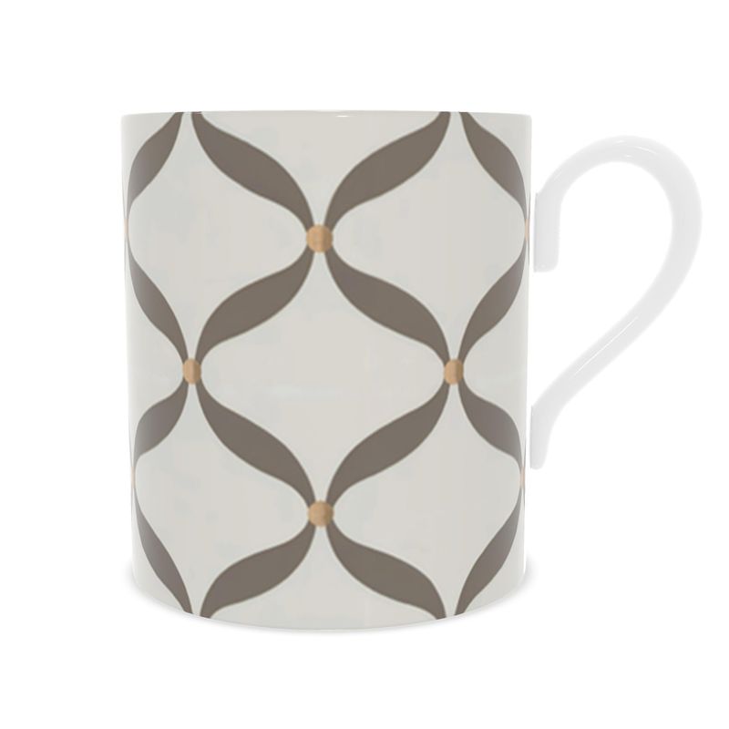 Stylish Monaco Waves Mug - Designer Fine Bone China