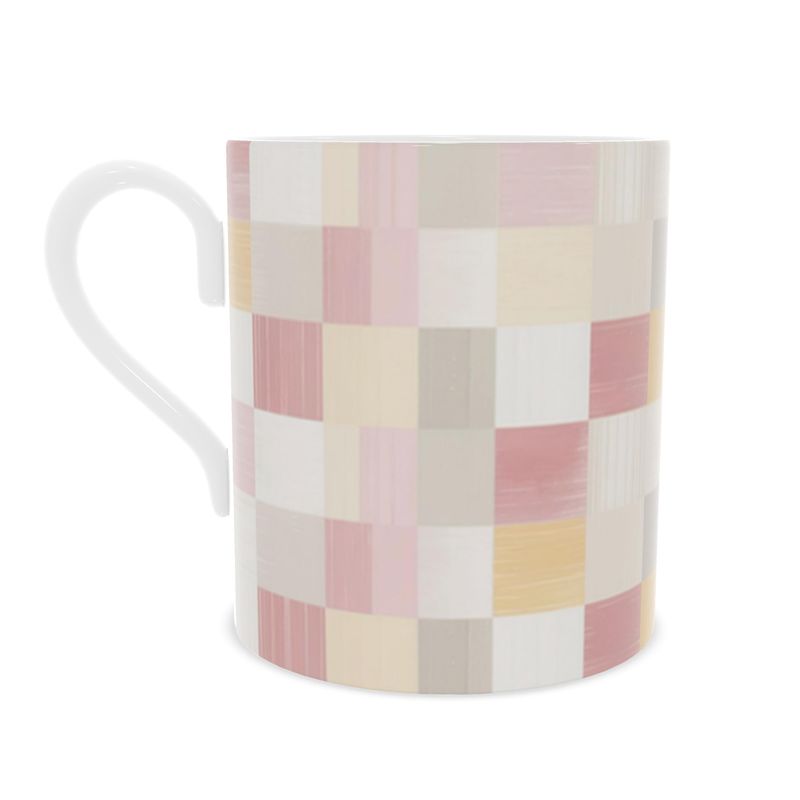 Pink Patchwork Fine Bone China Mug - Designer Mug
