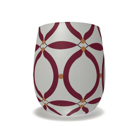 Monaco Red Crystal Water Glass - Elegant Home Decor