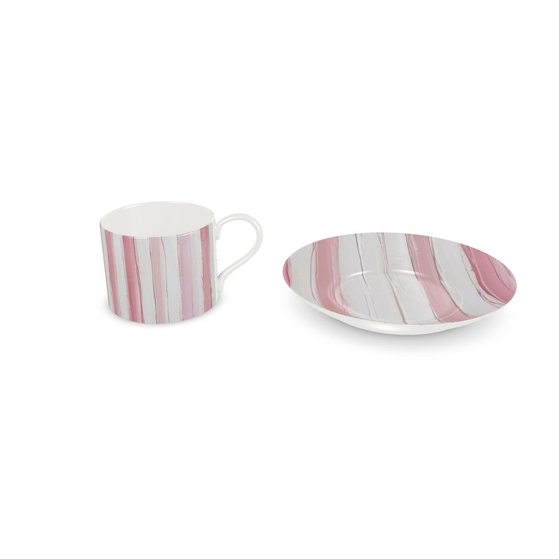 Pink Patchwork Monaco Fine Bone China Coffee Cup