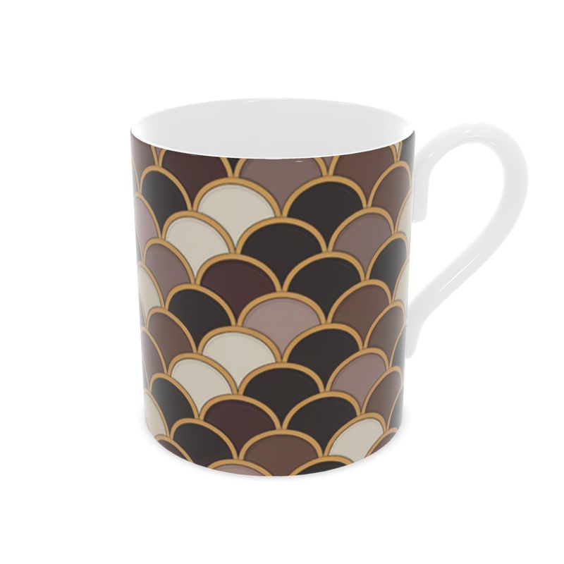 Coastal Fine Bone China Mug in Taupe