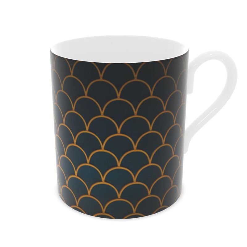 Elegant Fine Bone China - Coastal Luxury Coffee Mug