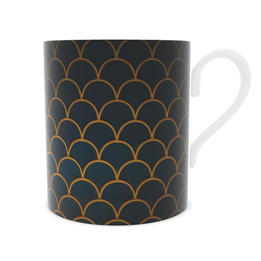Elegant Fine Bone China - Coastal Luxury Coffee Mug