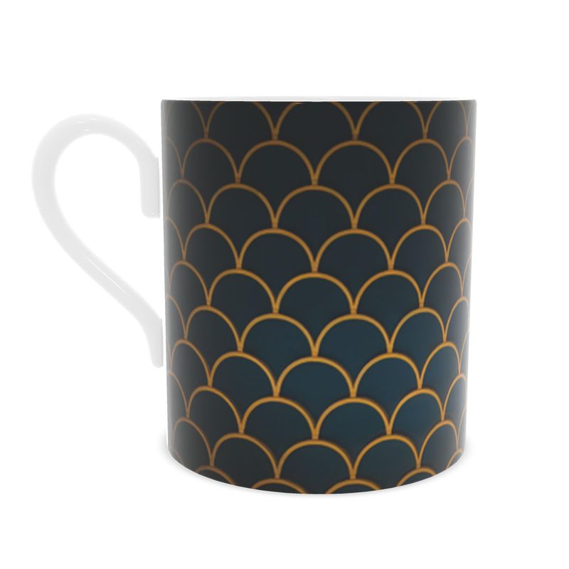 Elegant Fine Bone China - Coastal Luxury Coffee Mug