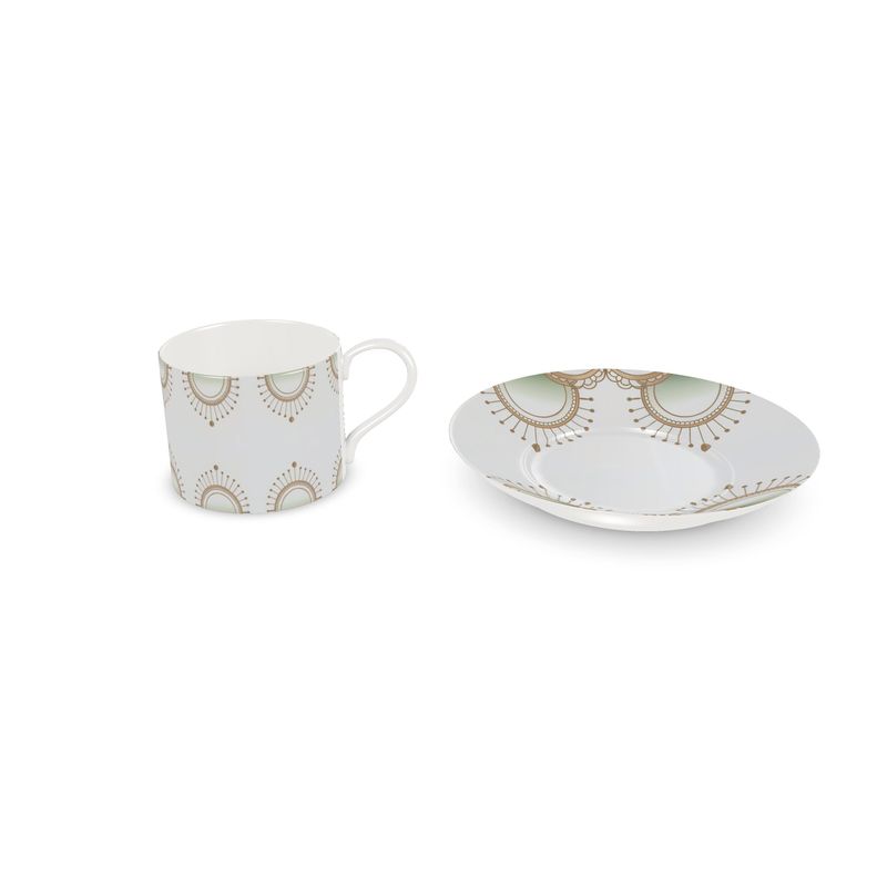 Monaco Fine Bone China Coffee Cup & Saucer Set - Elegant Drinkware