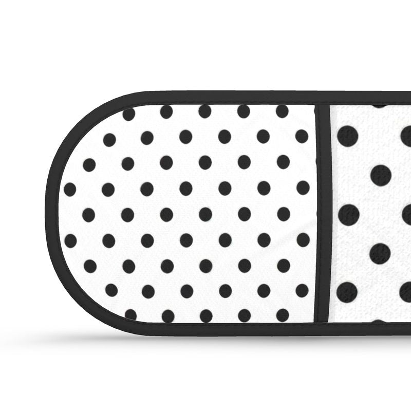 Modern Polka Dot Oven Mitts - Black & White Kitchen Oven Gloves