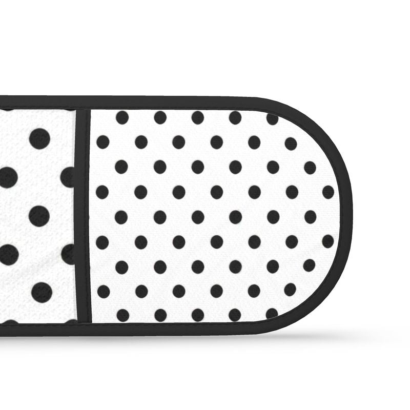 Modern Polka Dot Oven Mitts - Black & White Kitchen Oven Gloves