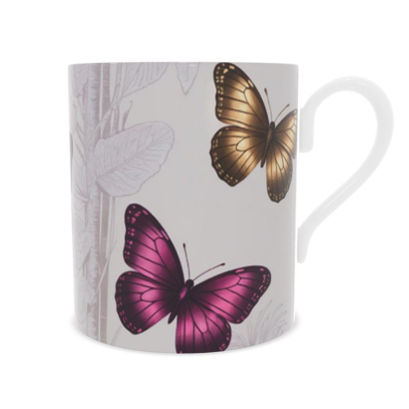 Vintage Style Fine Bone China Mug with Summer Flowers