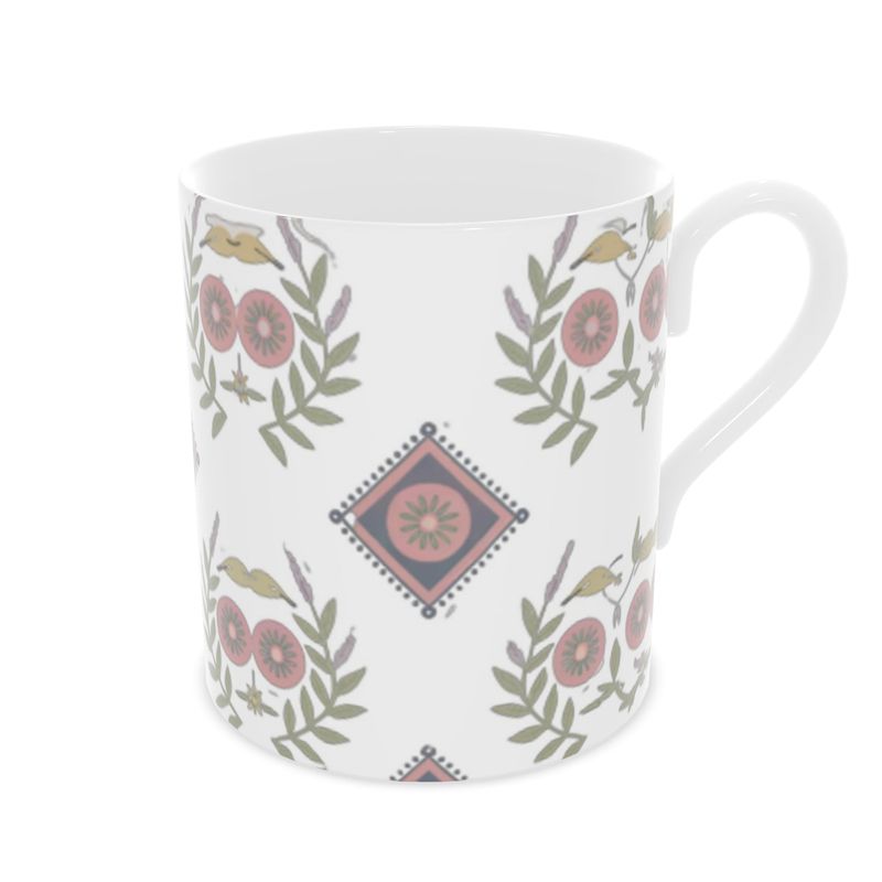 Vintage Fine Bone China Mug - Floral Design