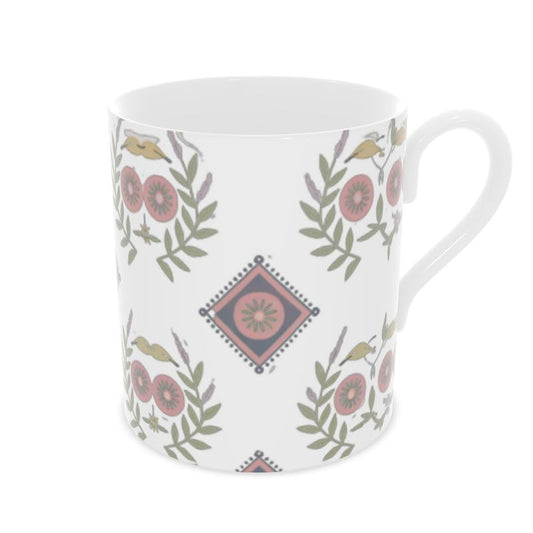 Vintage Fine Bone China Mug - Floral Design