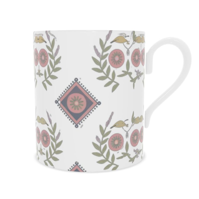 Vintage Fine Bone China Mug - Floral Design
