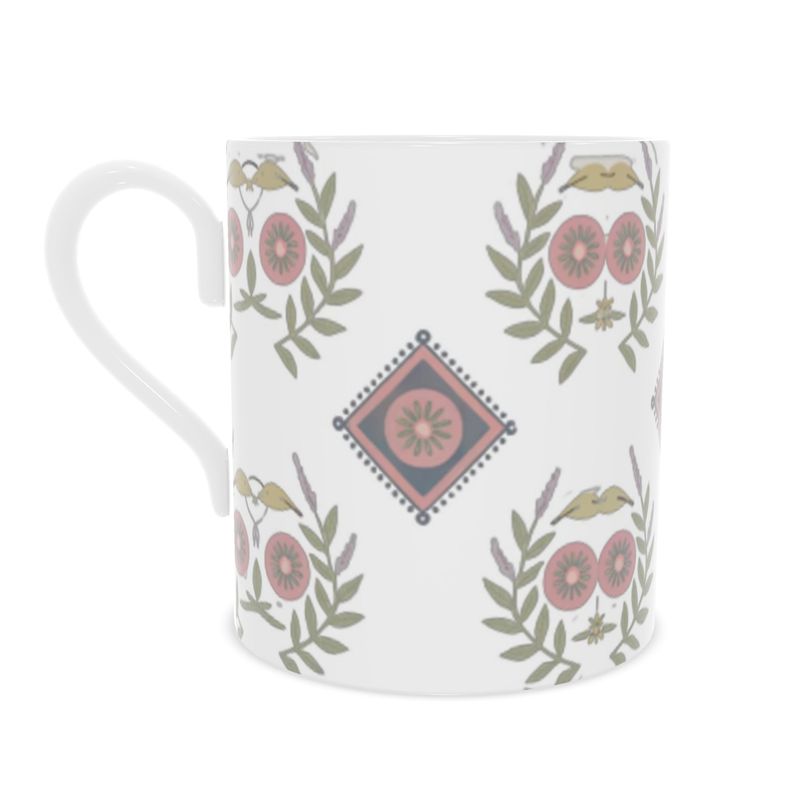 Vintage Fine Bone China Mug - Floral Design