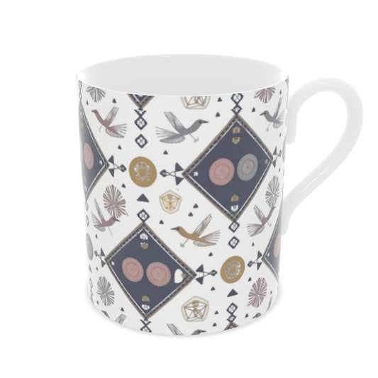Vintage Exotic Fine Bone China Mug - Collectible Mug Decor