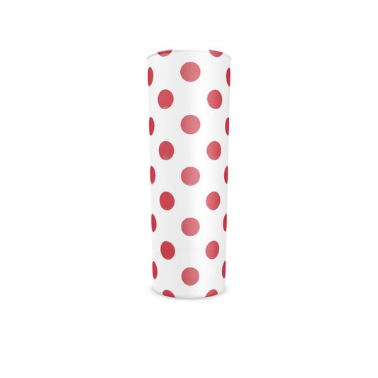 Retro Red Polka Dot Highball Drinking Glass