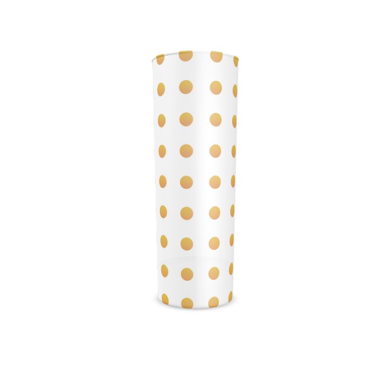 Vintage Yellow Polka Dots Hi Ball Glassware