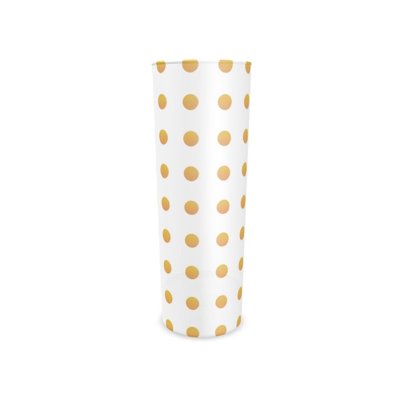 Vintage Yellow Polka Dots Hi Ball Glassware