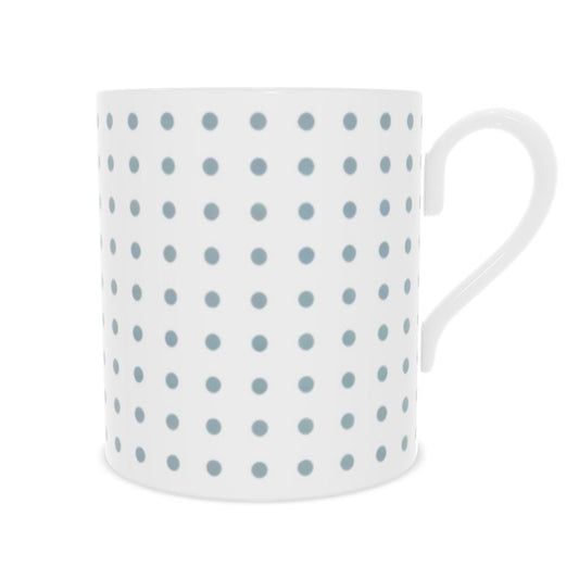 Cute Blue Polka Dots Cup - Elegant Fine Bone China Drinkware