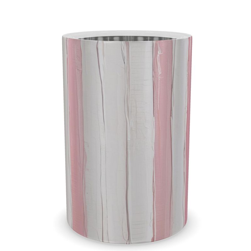 Monaco Pink Striped Wine Bottle Holder - Stylish Summer Picnic Essential