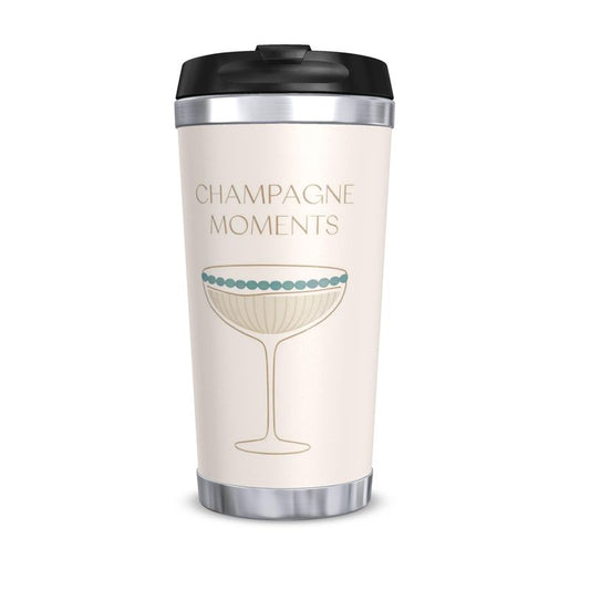 Sparkling Champagne Glass Travel Mug - Elegant and Practical Choice